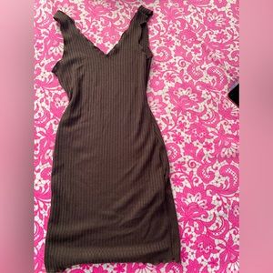 SHEIN XS Brown Dress